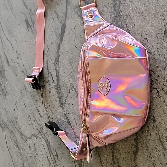 Juicy Couture Handbags - Juicy Couture Holographic Pink Waist or Crossbody Bag NWOT